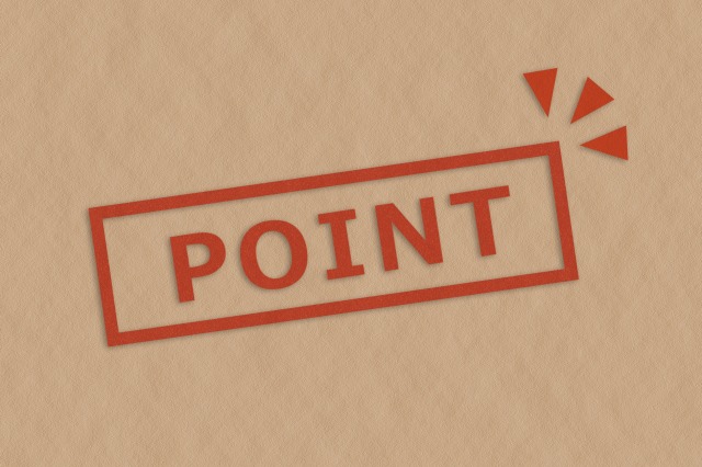 赤文字でPOINT