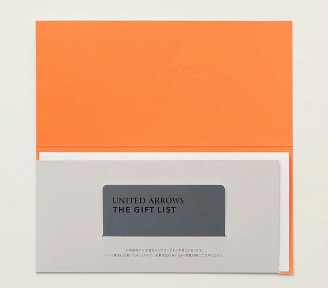 UNITED ARROWS THE GIFT LIST A-CARD